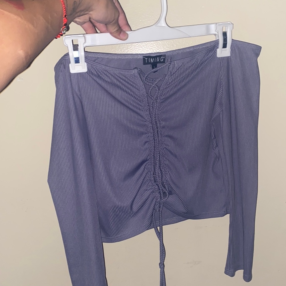 A silk belly top